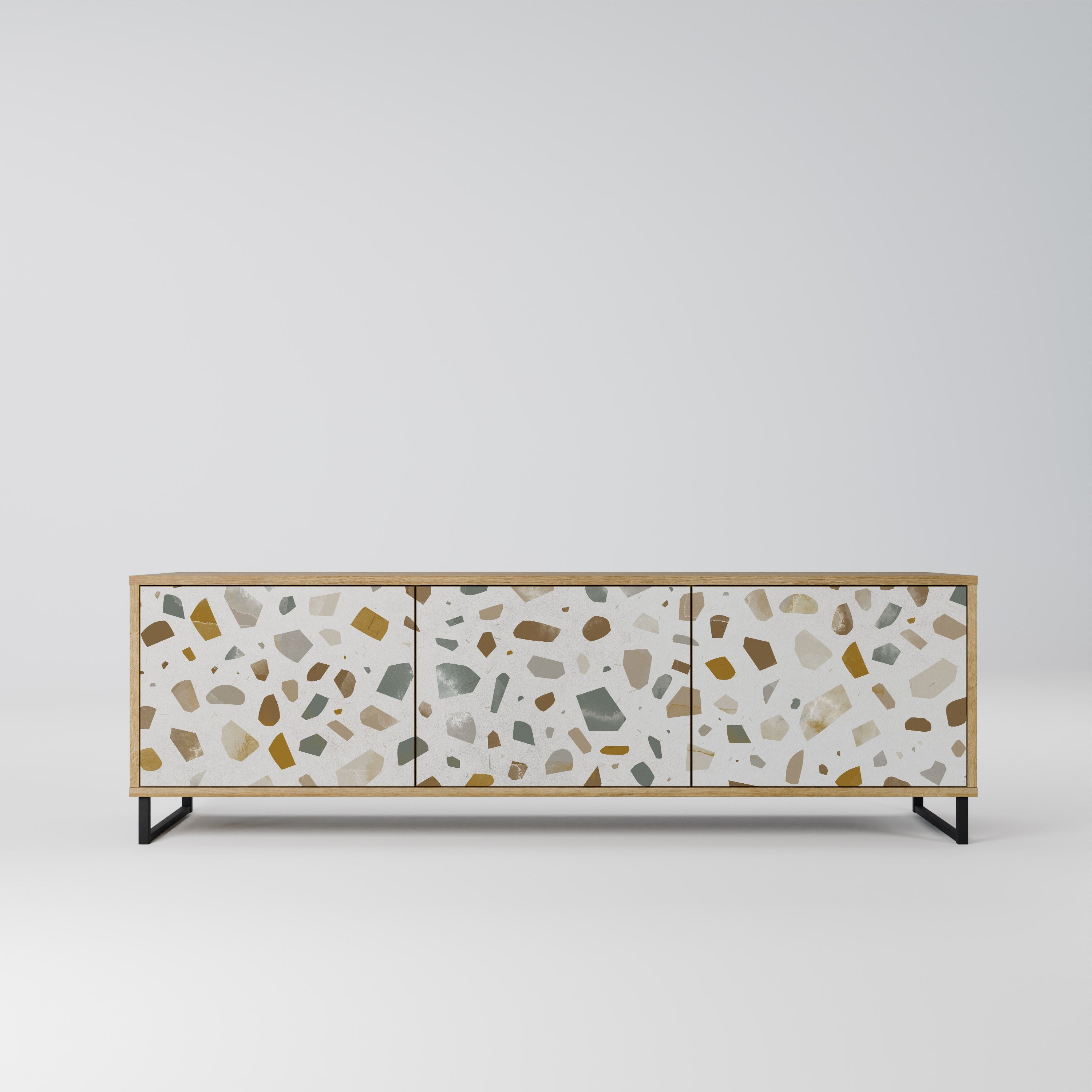 PIECES OF TOMORROW TV-Lowboard mit 3 Türen in Eiche-Optik