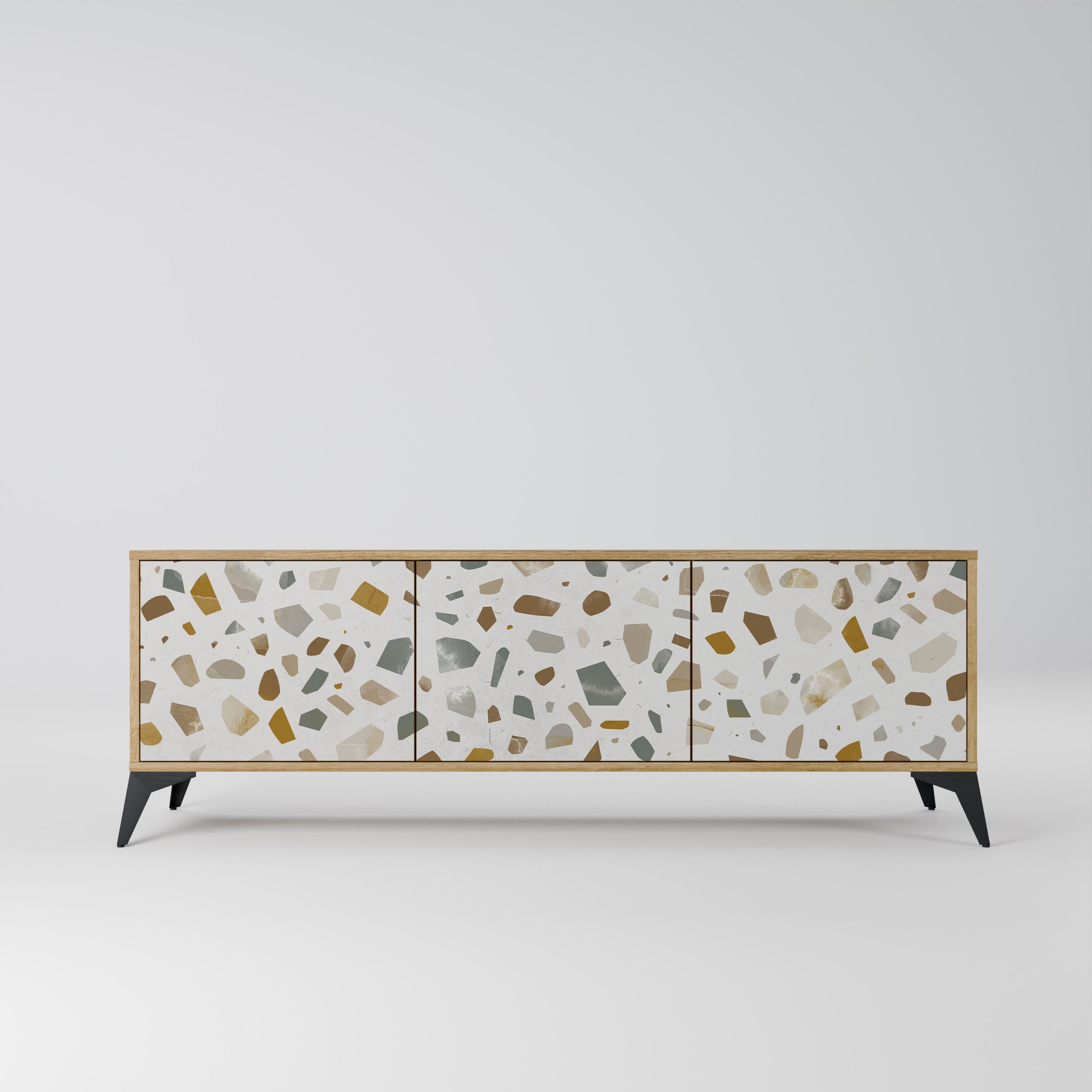 PIECES OF TOMORROW TV-Lowboard mit 3 Türen in Eiche-Optik