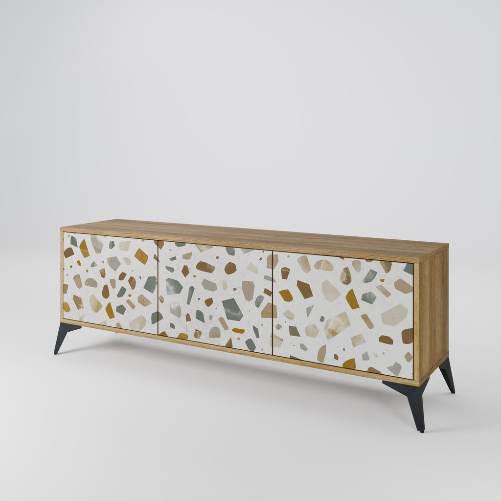 PIECES OF TOMORROW TV-Lowboard mit 3 Türen in Eiche-Optik