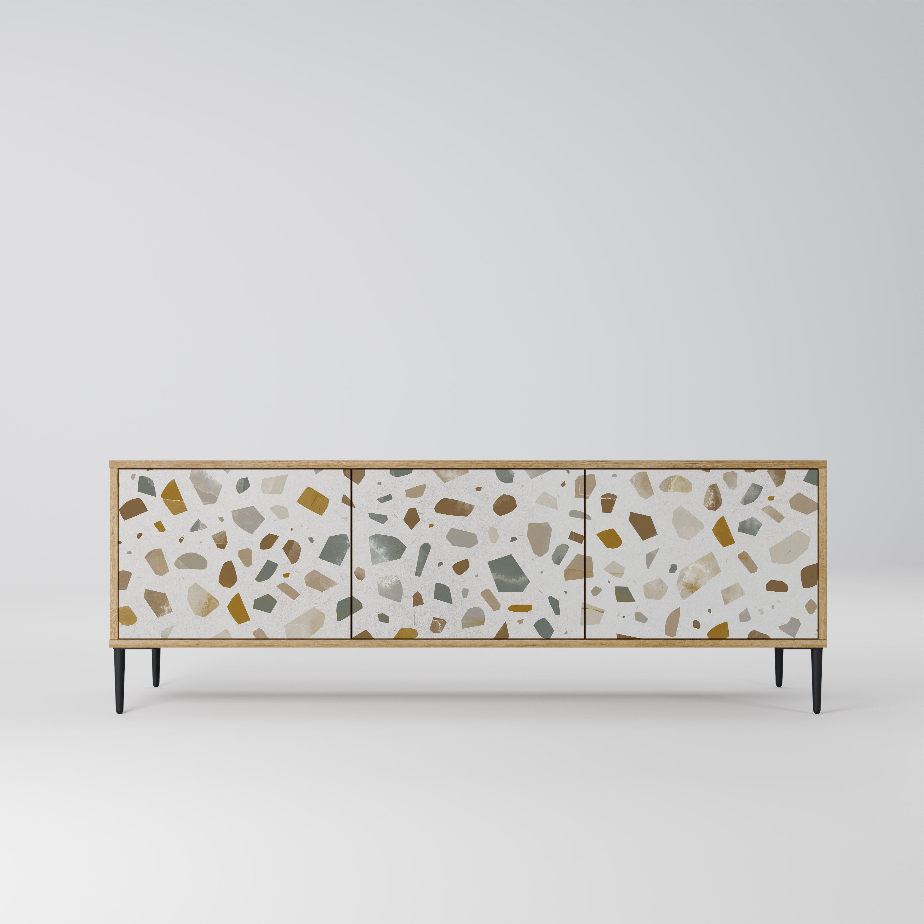 PIECES OF TOMORROW TV-Lowboard mit 3 Türen in Eiche-Optik