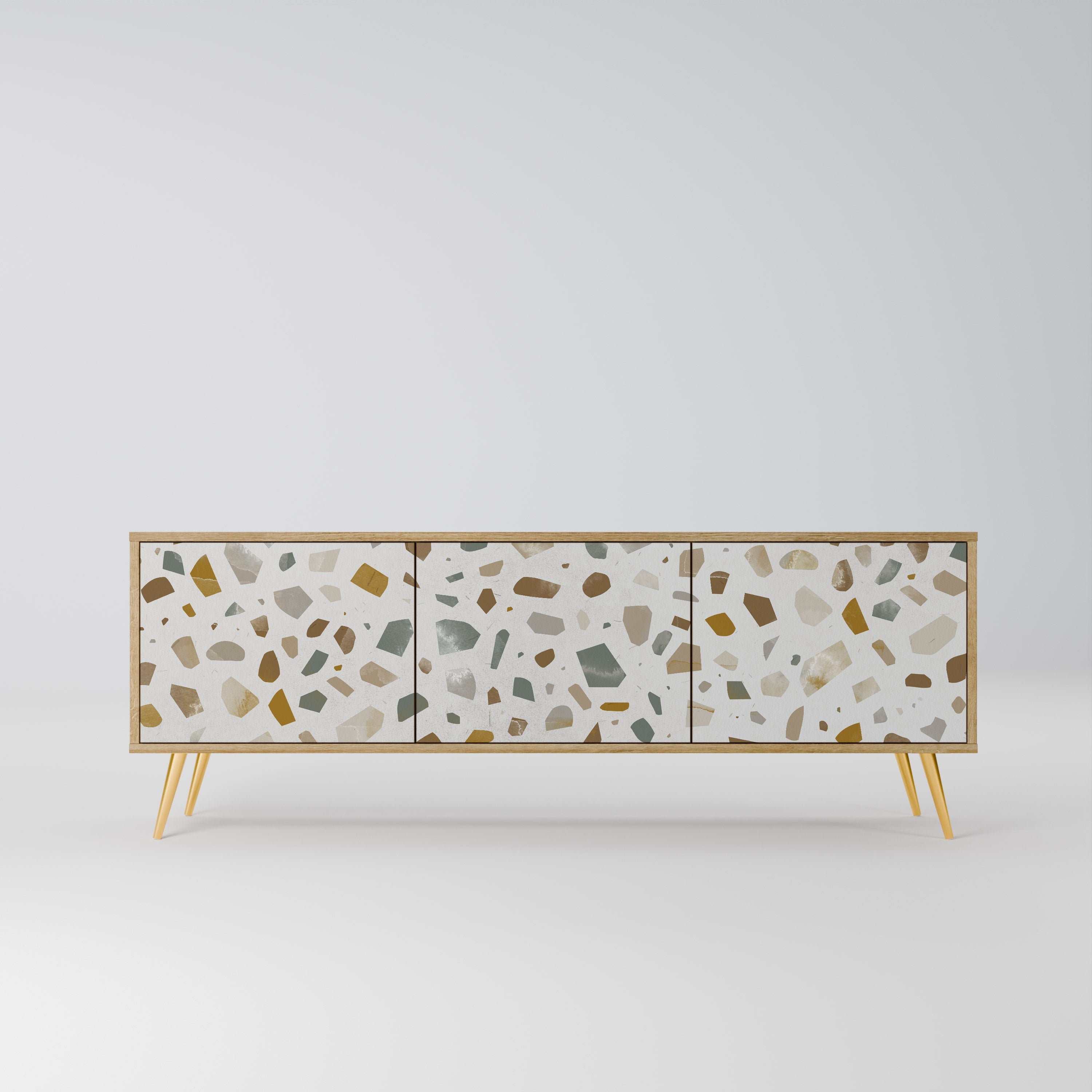 PIECES OF TOMORROW TV-Lowboard mit 3 Türen in Eiche-Optik