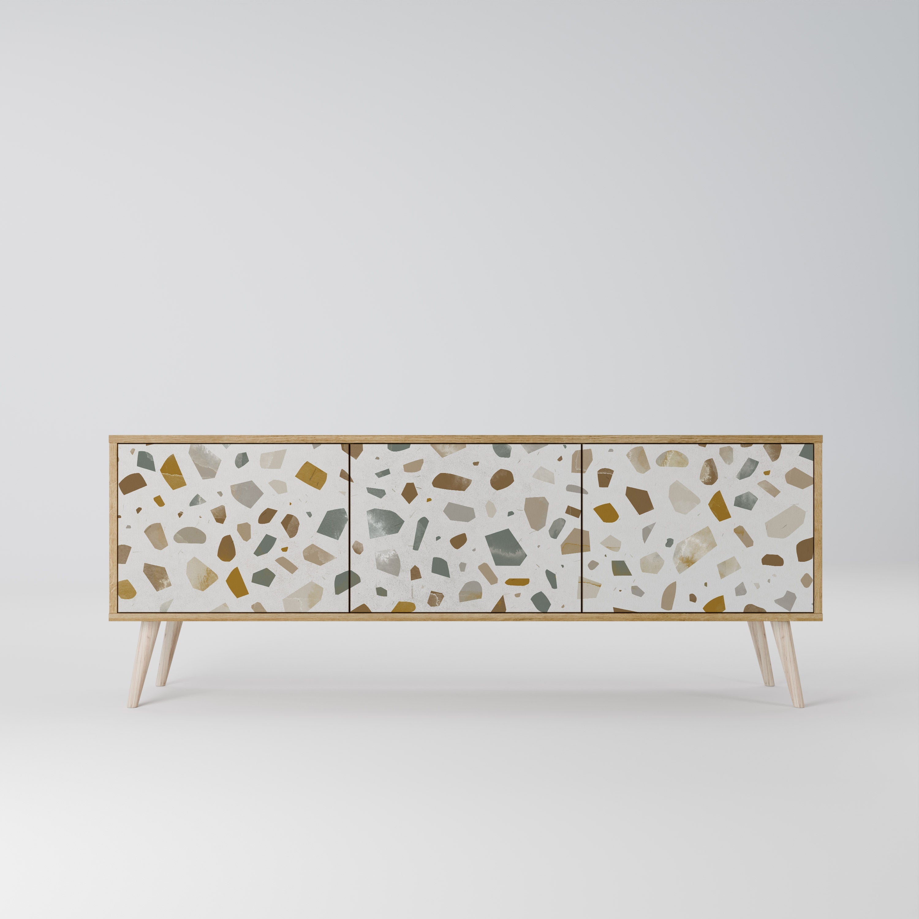 PIECES OF TOMORROW TV-Lowboard mit 3 Türen in Eiche-Optik