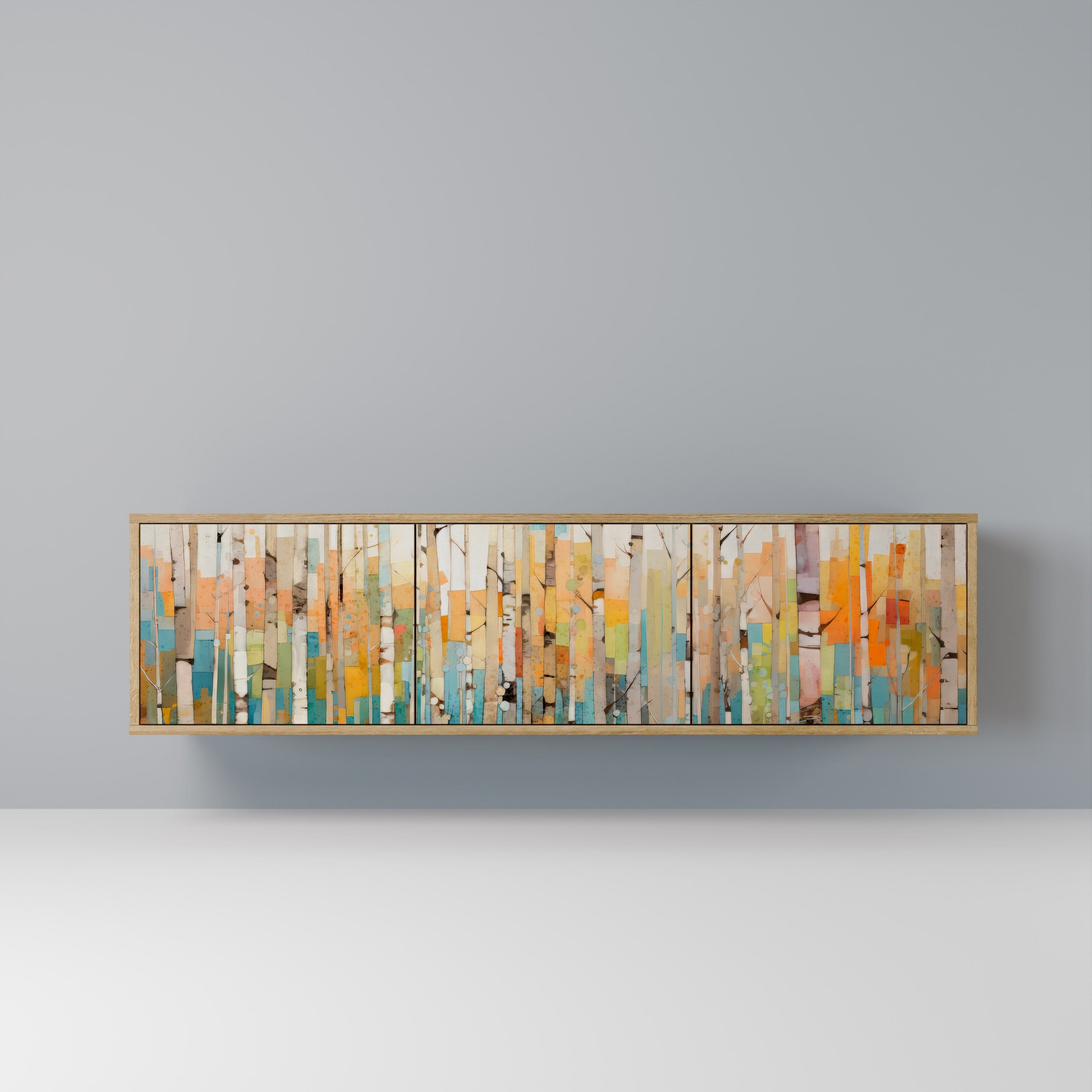 BIRCH KALEIDOSCOPE TV-Lowboard mit 3 Türen in Eiche-Optik