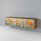 BIRCH KALEIDOSCOPE TV-Lowboard mit 3 Türen in Eiche-Optik