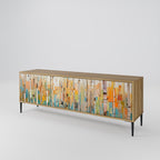 BIRCH KALEIDOSCOPE TV-Lowboard mit 3 Türen in Eiche-Optik