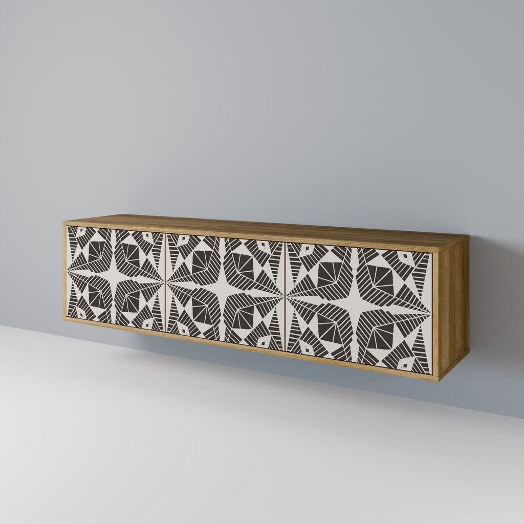 MONOCHROME NEXUS TV-Lowboard mit 3 Türen in Eiche-Optik