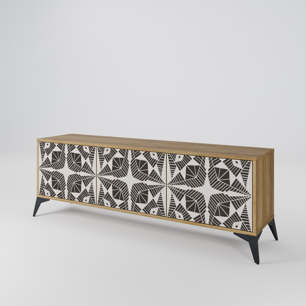 MONOCHROME NEXUS TV-Lowboard mit 3 Türen in Eiche-Optik