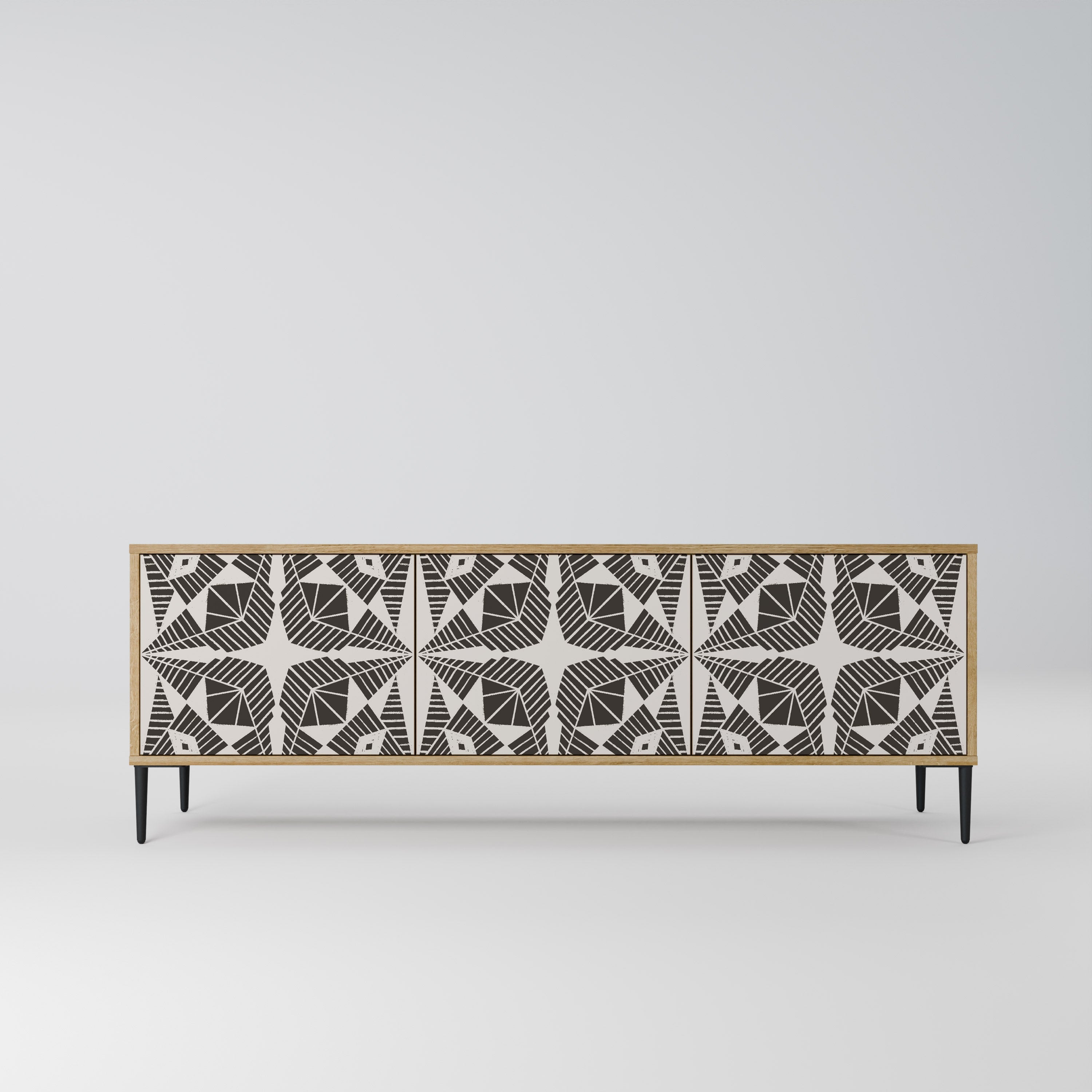 MONOCHROME NEXUS TV-Lowboard mit 3 Türen in Eiche-Optik