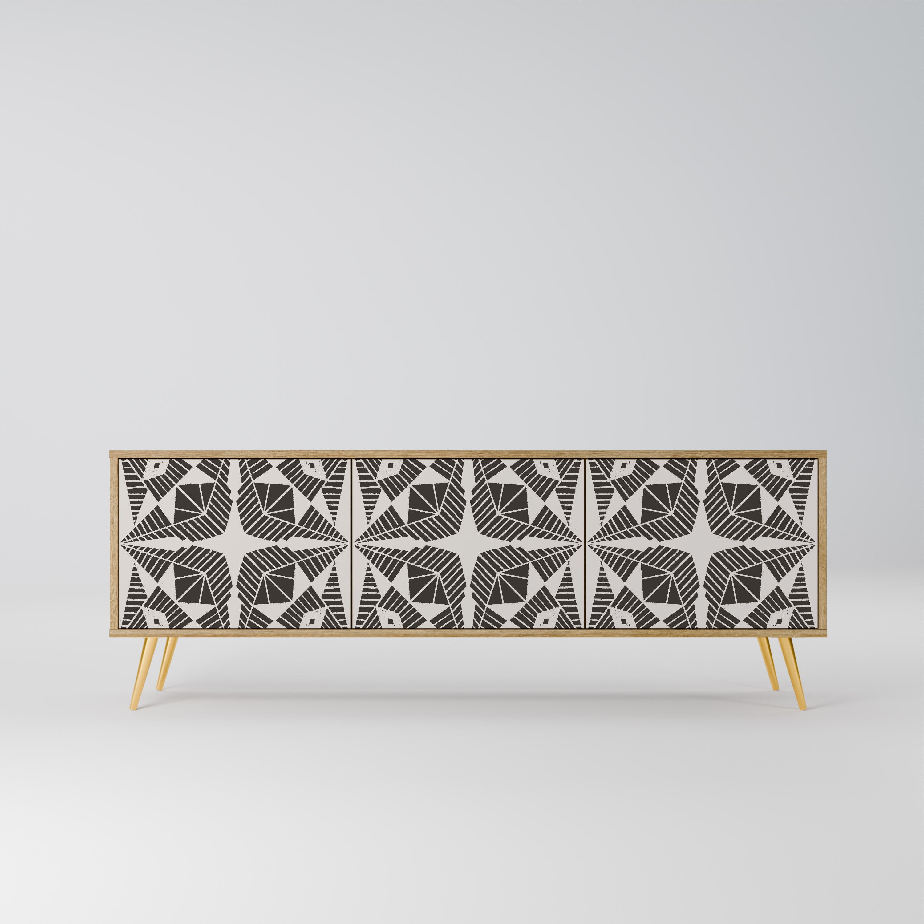 MONOCHROME NEXUS TV-Lowboard mit 3 Türen in Eiche-Optik