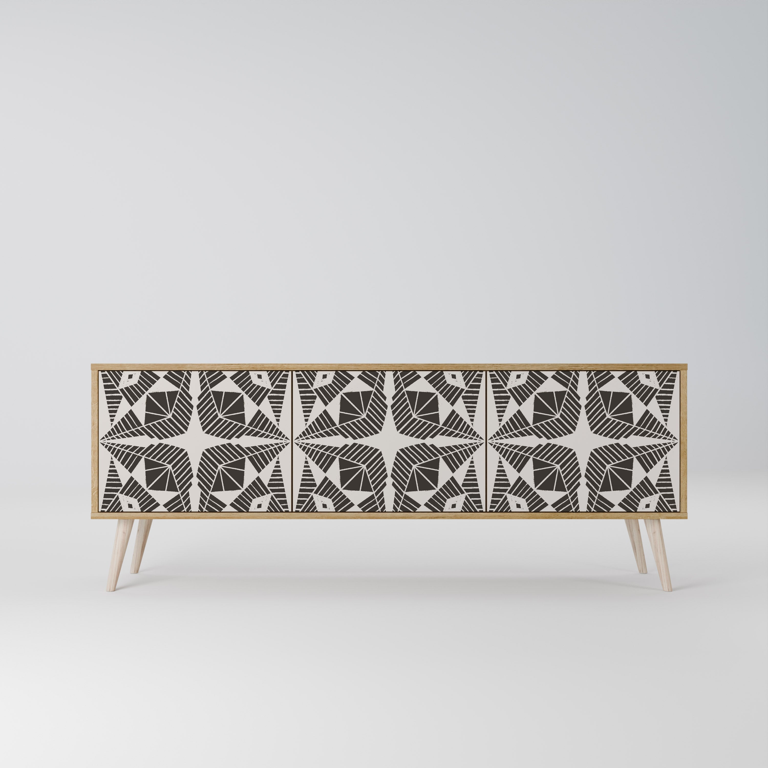 MONOCHROME NEXUS TV-Lowboard mit 3 Türen in Eiche-Optik