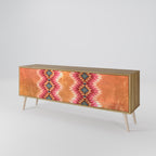 INDIAN FOLK TV-Lowboard mit 3 Türen in Eiche-Optik