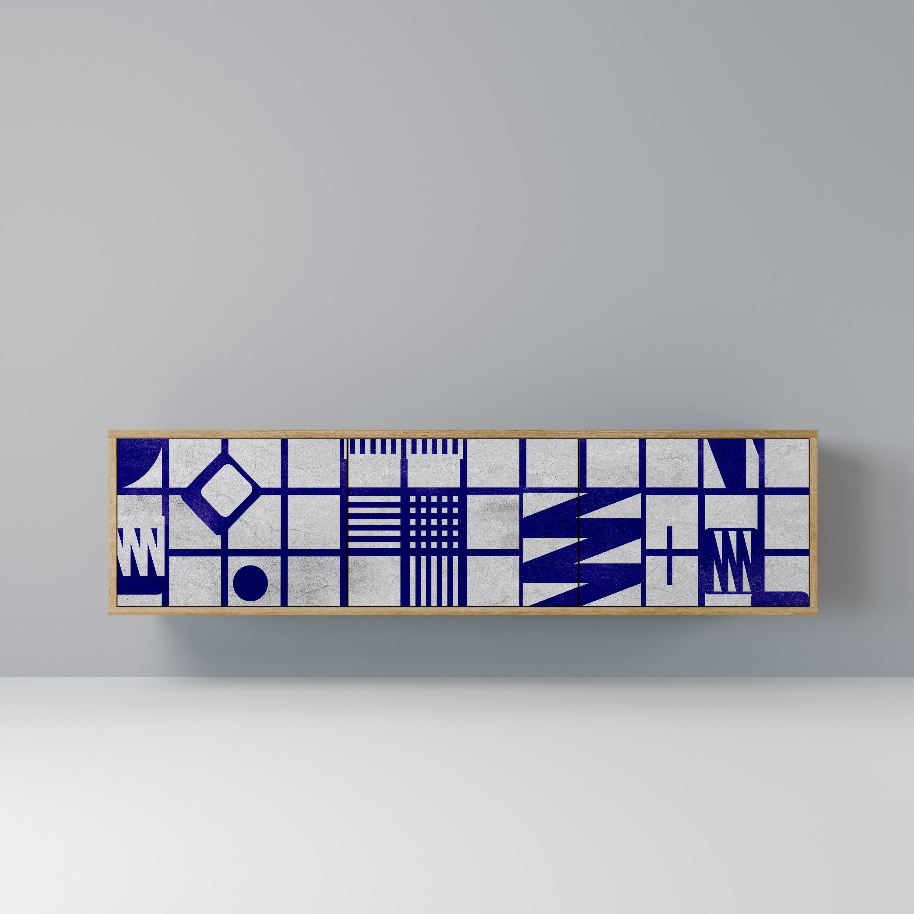 THE RIGHT PLACES TV-Lowboard mit 3 Türen in Eiche-Optik