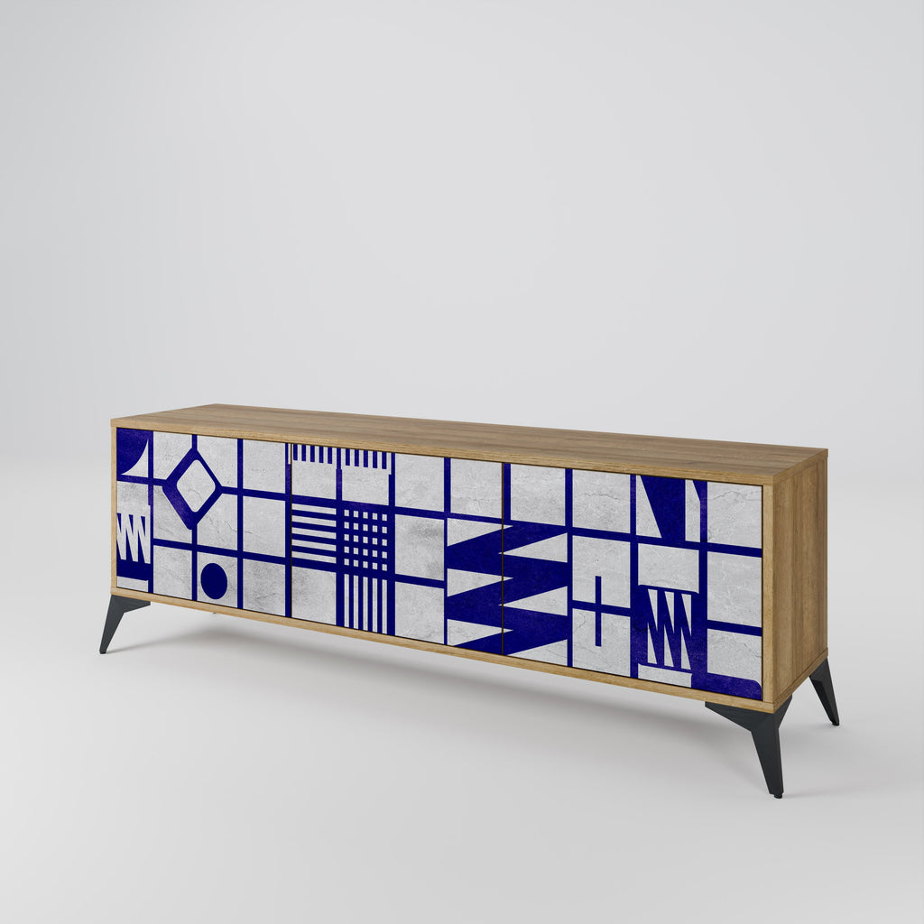 THE RIGHT PLACES TV-Lowboard mit 3 Türen in Eiche-Optik