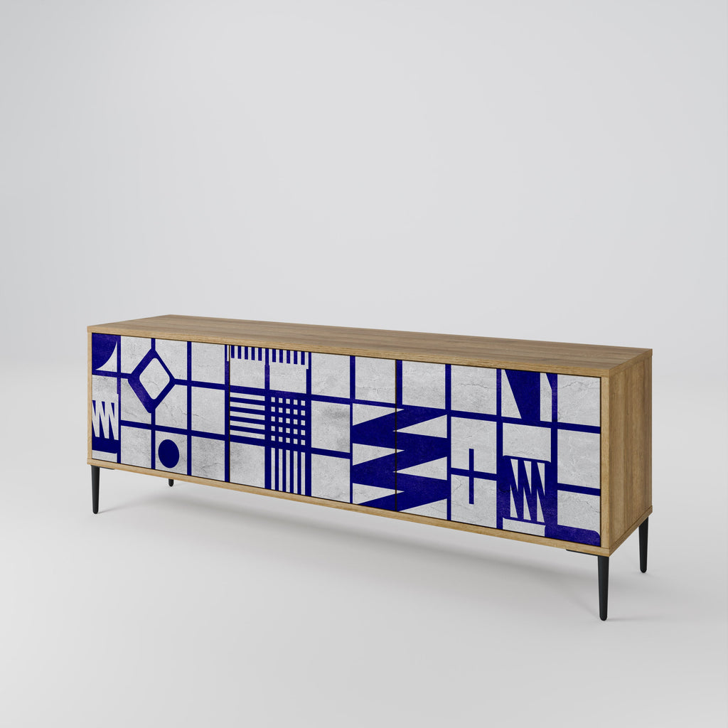 THE RIGHT PLACES TV-Lowboard mit 3 Türen in Eiche-Optik