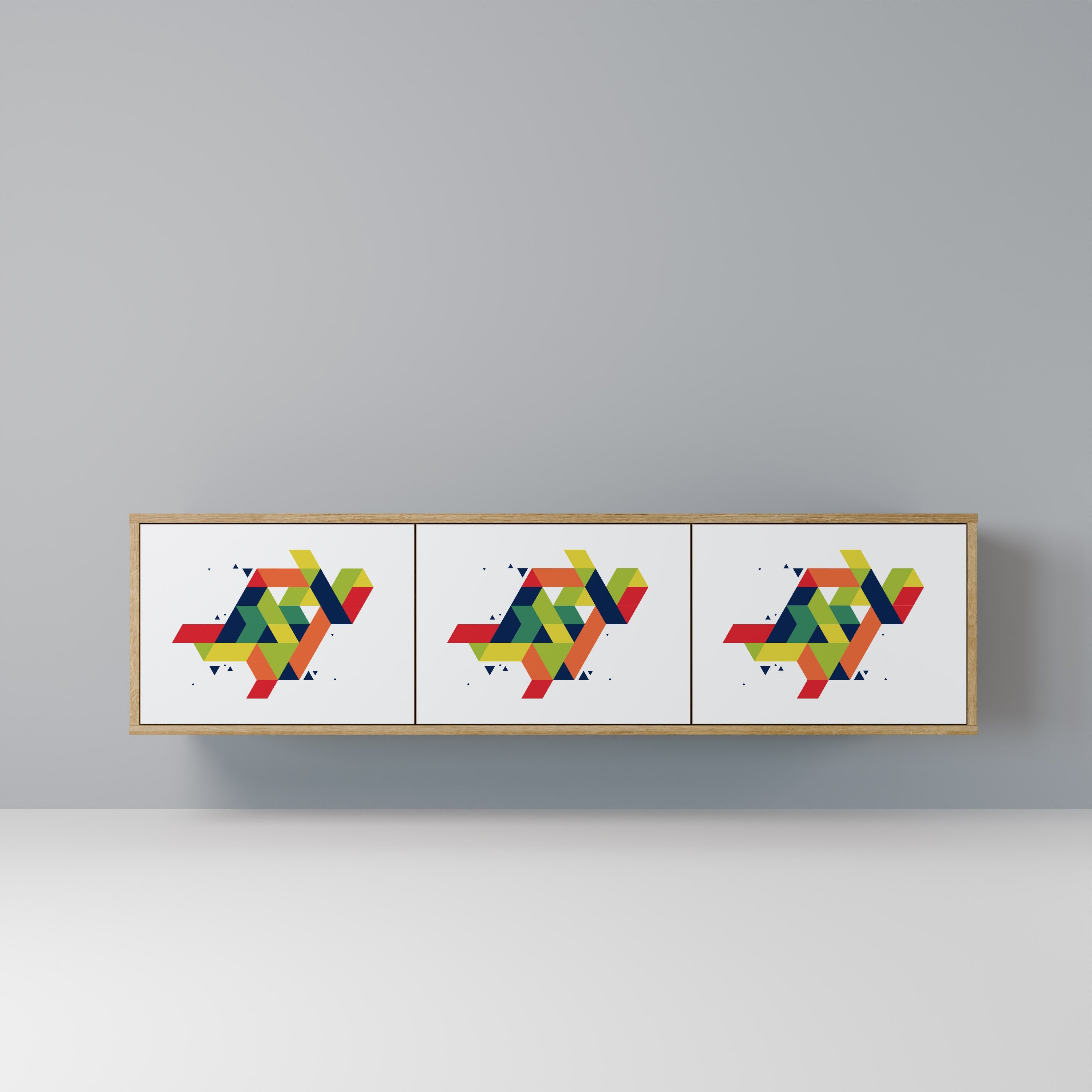 FUTURE SIGN TV-Lowboard mit 3 Türen in Eiche-Optik