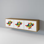 FUTURE SIGN TV-Lowboard mit 3 Türen in Eiche-Optik