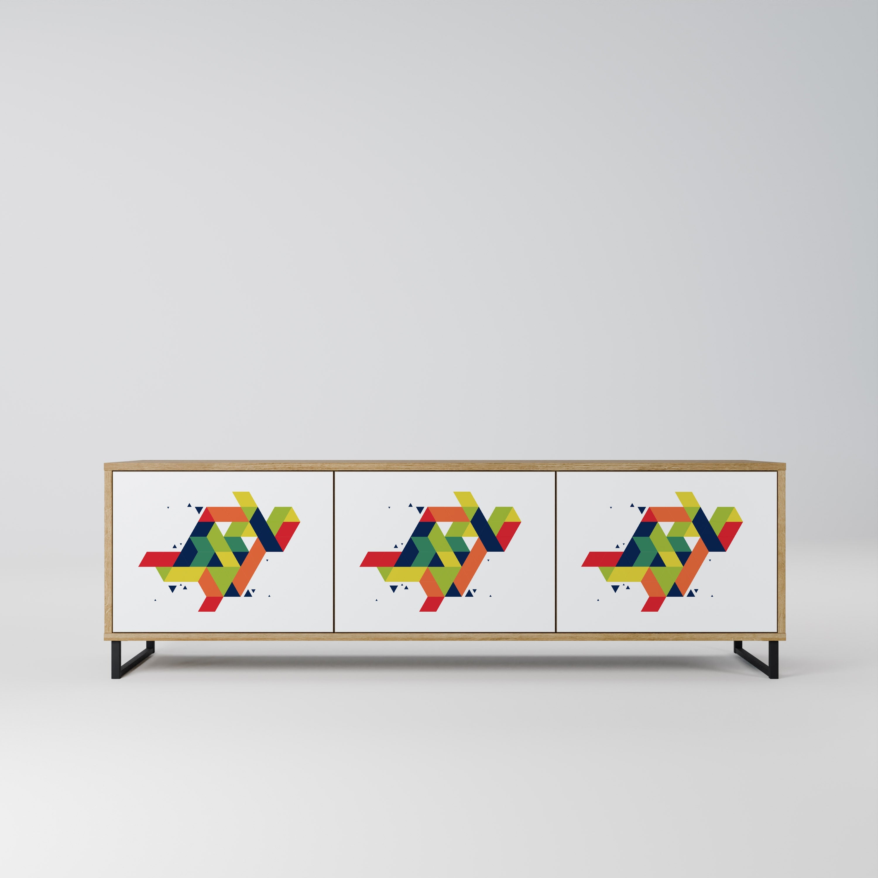 FUTURE SIGN TV-Lowboard mit 3 Türen in Eiche-Optik