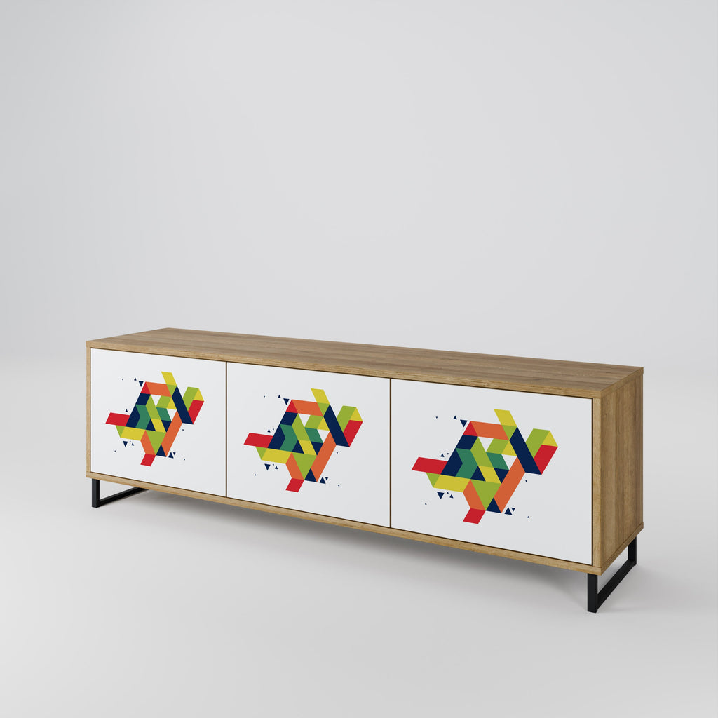 FUTURE SIGN TV-Lowboard mit 3 Türen in Eiche-Optik