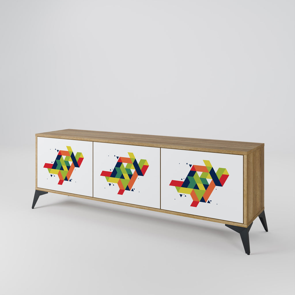 FUTURE SIGN TV-Lowboard mit 3 Türen in Eiche-Optik