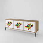 FUTURE SIGN TV-Lowboard mit 3 Türen in Eiche-Optik