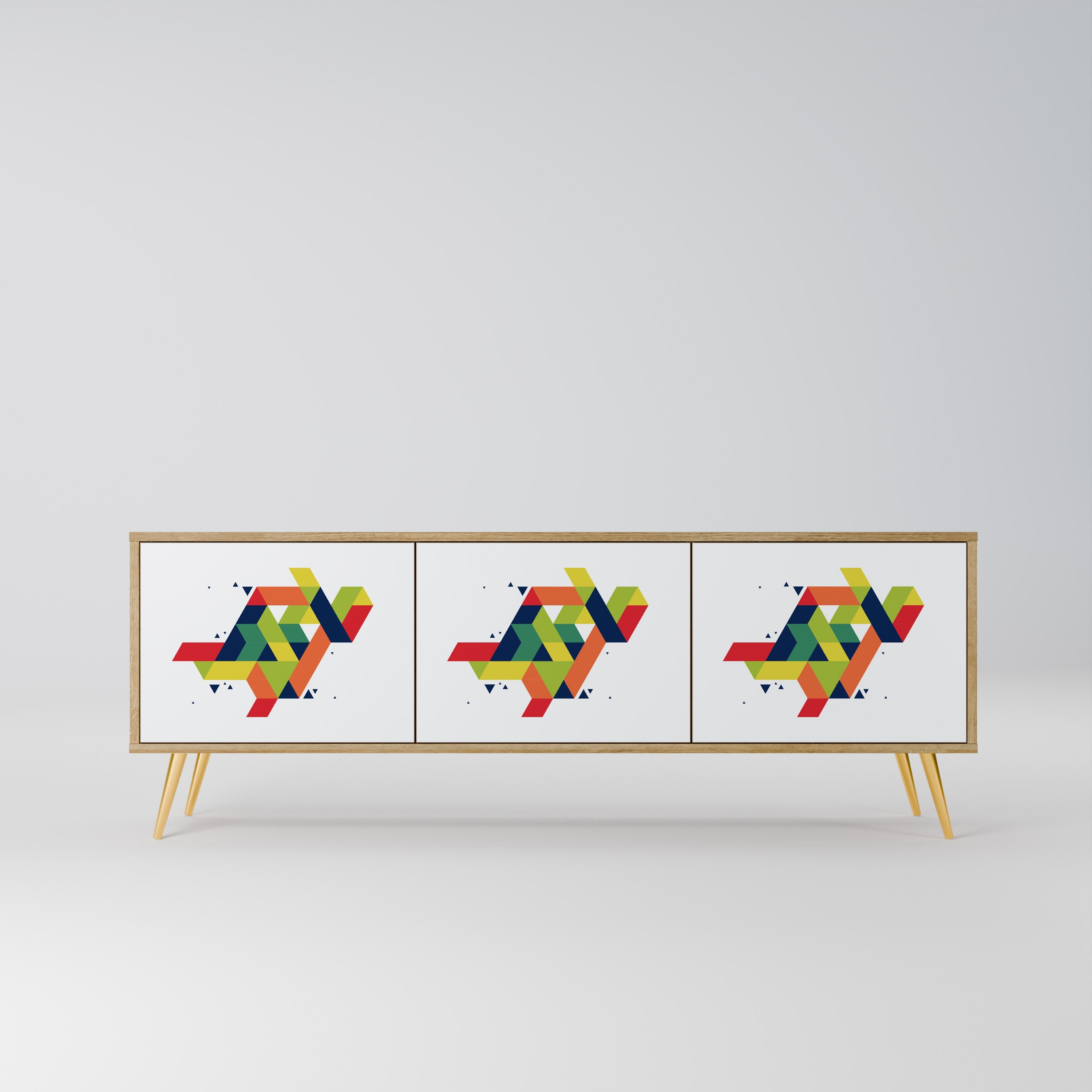 FUTURE SIGN TV-Lowboard mit 3 Türen in Eiche-Optik