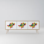 FUTURE SIGN TV-Lowboard mit 3 Türen in Eiche-Optik