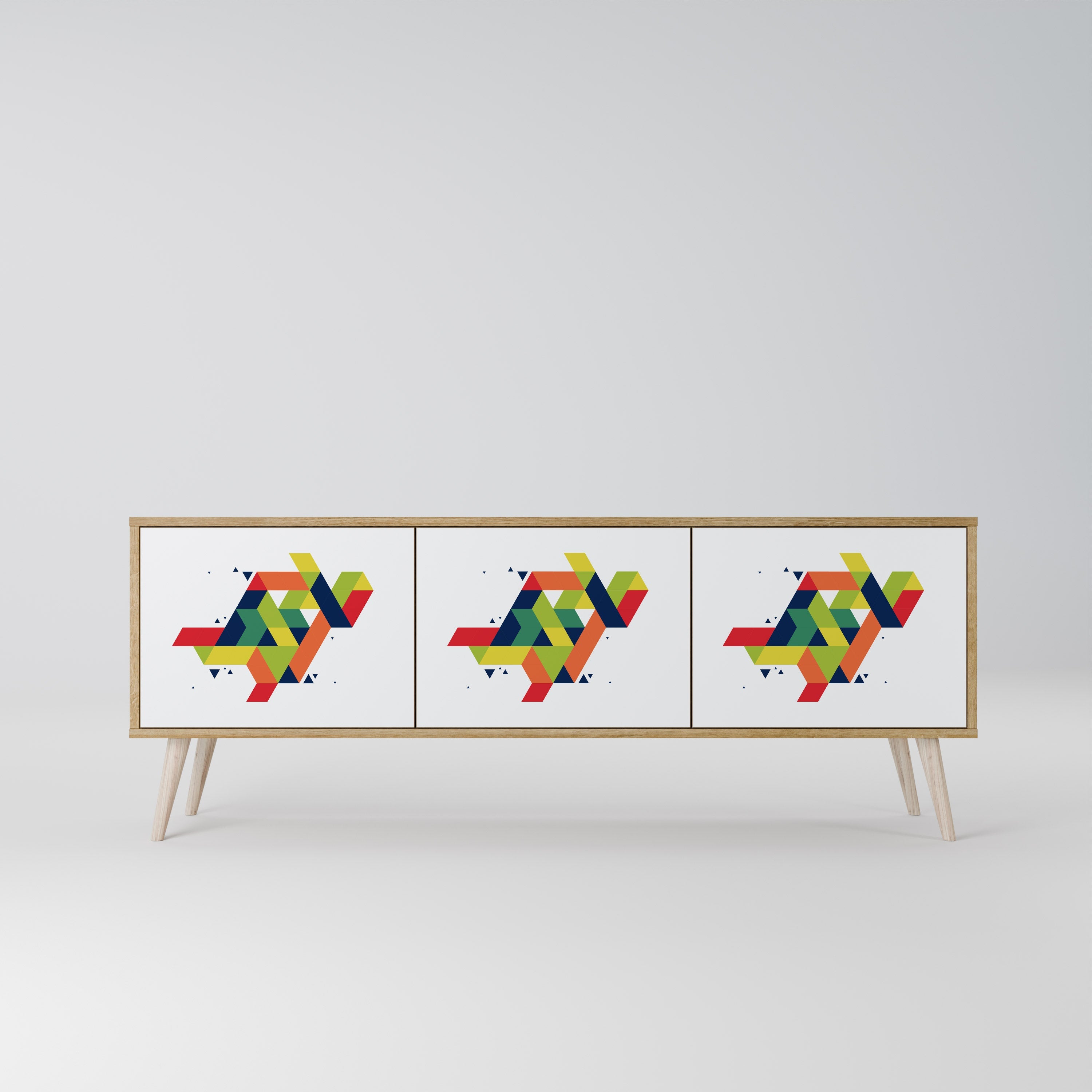 FUTURE SIGN TV-Lowboard mit 3 Türen in Eiche-Optik