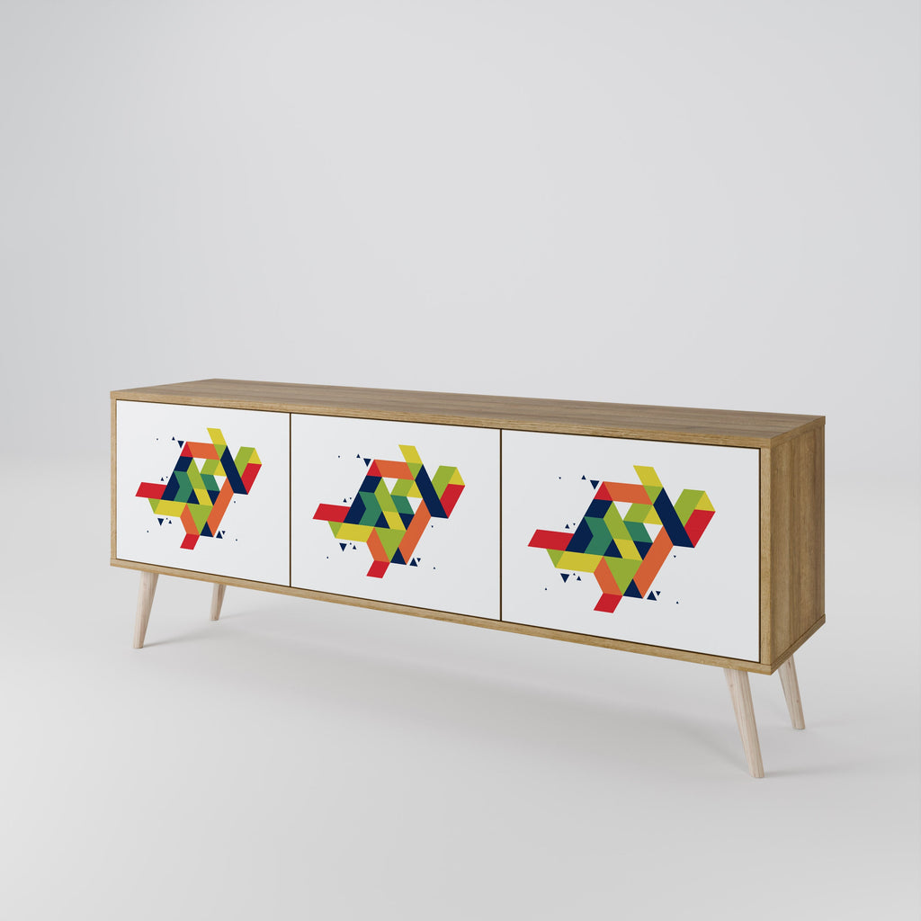 FUTURE SIGN TV-Lowboard mit 3 Türen in Eiche-Optik