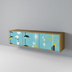 PATHS TO HAPPINESS TV-Lowboard mit 3 Türen in Eiche-Optik