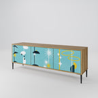 PATHS TO HAPPINESS TV-Lowboard mit 3 Türen in Eiche-Optik