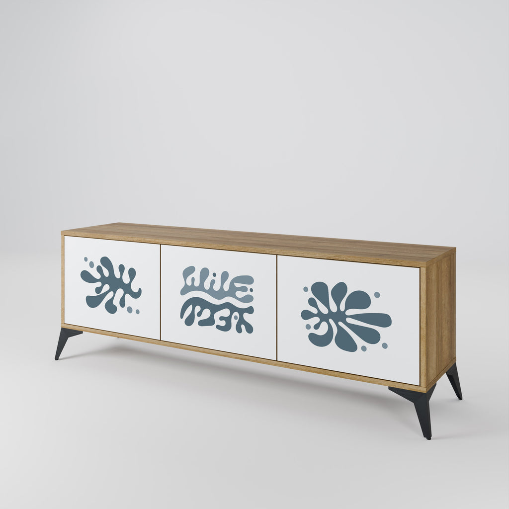 WONDERLAND VEGETATION TV-Lowboard mit 3 Türen in Eiche-Optik