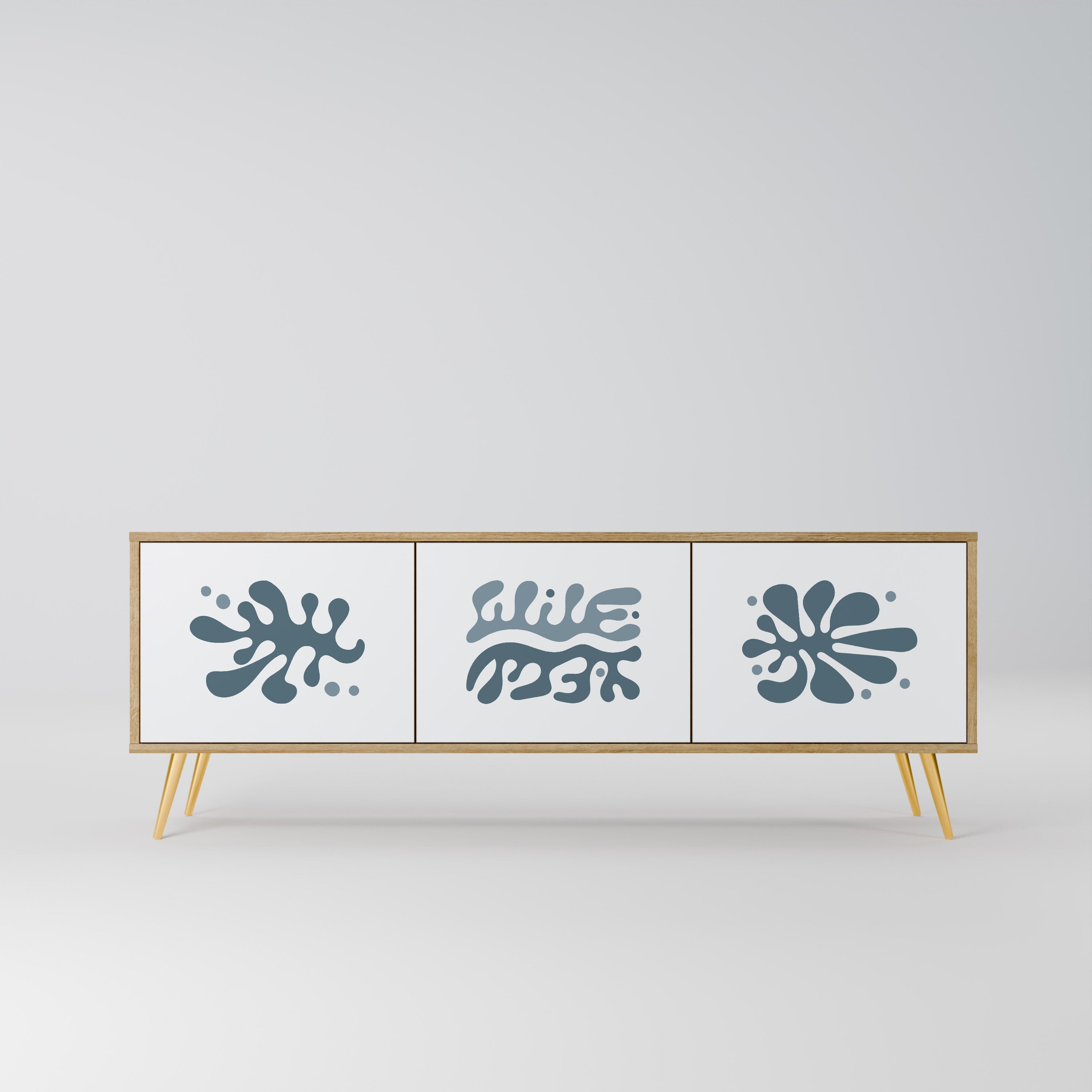 WONDERLAND VEGETATION TV-Lowboard mit 3 Türen in Eiche-Optik