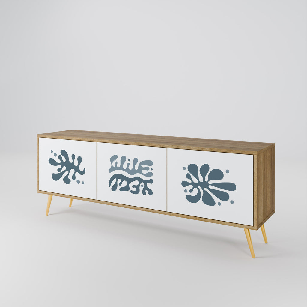 WONDERLAND VEGETATION TV-Lowboard mit 3 Türen in Eiche-Optik