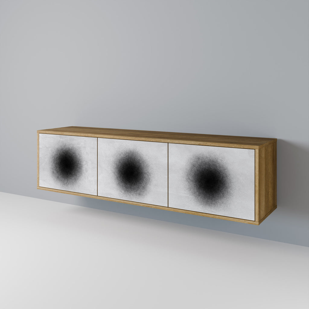 BLACK HOLE TV-Lowboard mit 3 Türen in Eiche-Optik