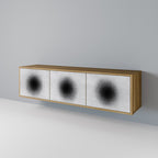 BLACK HOLE TV-Lowboard mit 3 Türen in Eiche-Optik