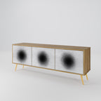 BLACK HOLE TV-Lowboard mit 3 Türen in Eiche-Optik