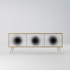 BLACK HOLE TV-Lowboard mit 3 Türen in Eiche-Optik