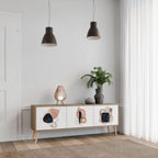 COLORFUL SHAPES TV-Lowboard mit 3 Türen in Eiche-Optik