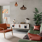 COLORFUL SHAPES TV-Lowboard mit 3 Türen in Eiche-Optik