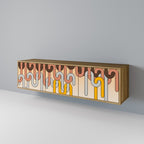 COLORFUL STRINGS TV-Lowboard mit 3 Türen in Eiche-Optik