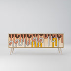 COLORFUL STRINGS TV-Lowboard mit 3 Türen in Eiche-Optik