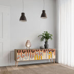 COLORFUL STRINGS TV-Lowboard mit 3 Türen in Eiche-Optik