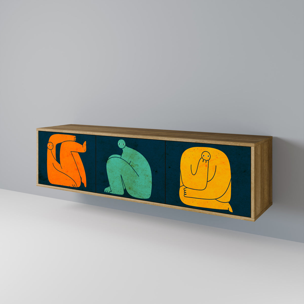 TOGETHER BUT SEPARATELY 3-türiges TV-Lowboard