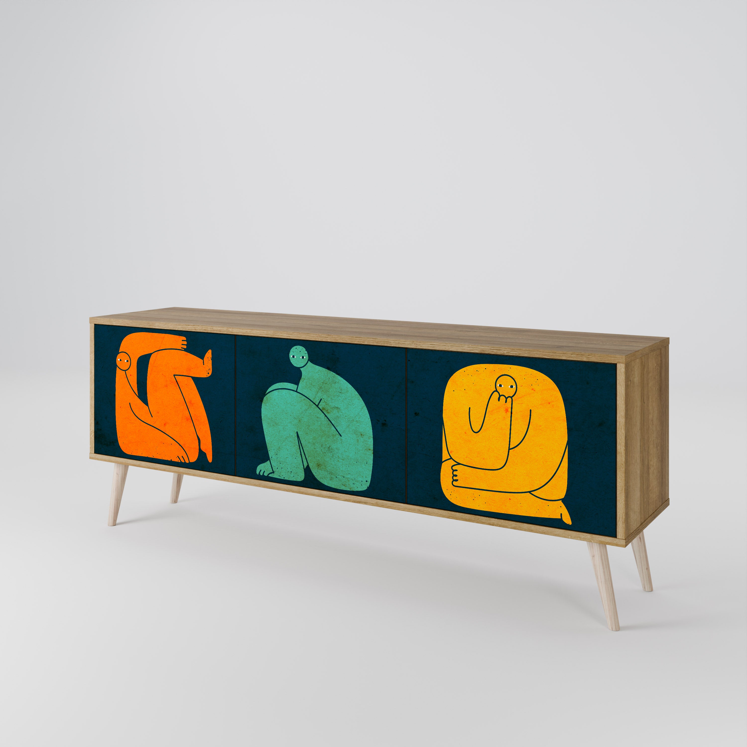TOGETHER BUT SEPARATELY 3-türiges TV-Lowboard