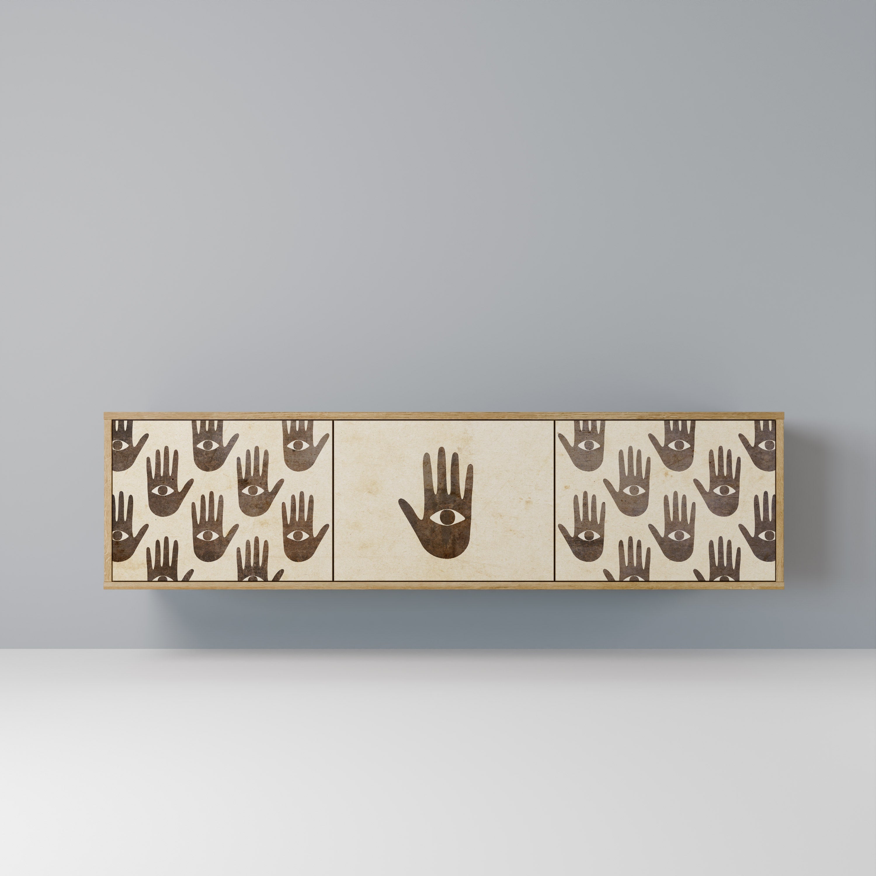 SEE MORE TV-Lowboard mit 3 Türen in Eiche-Optik