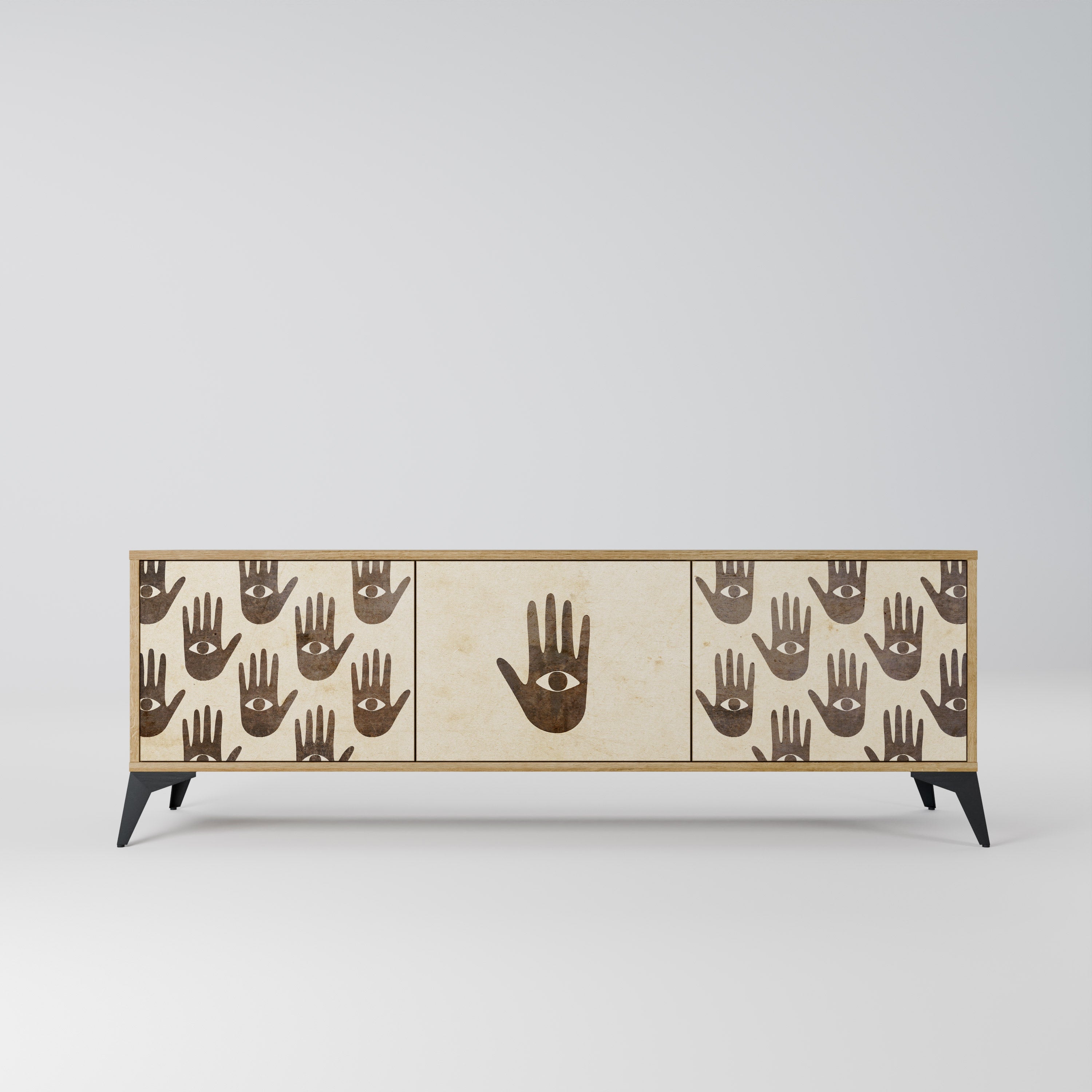 SEE MORE TV-Lowboard mit 3 Türen in Eiche-Optik