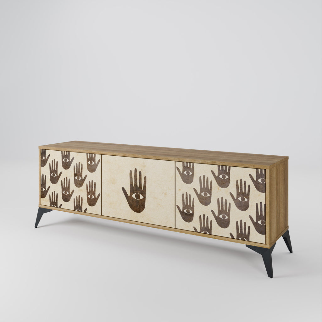 SEE MORE TV-Lowboard mit 3 Türen in Eiche-Optik