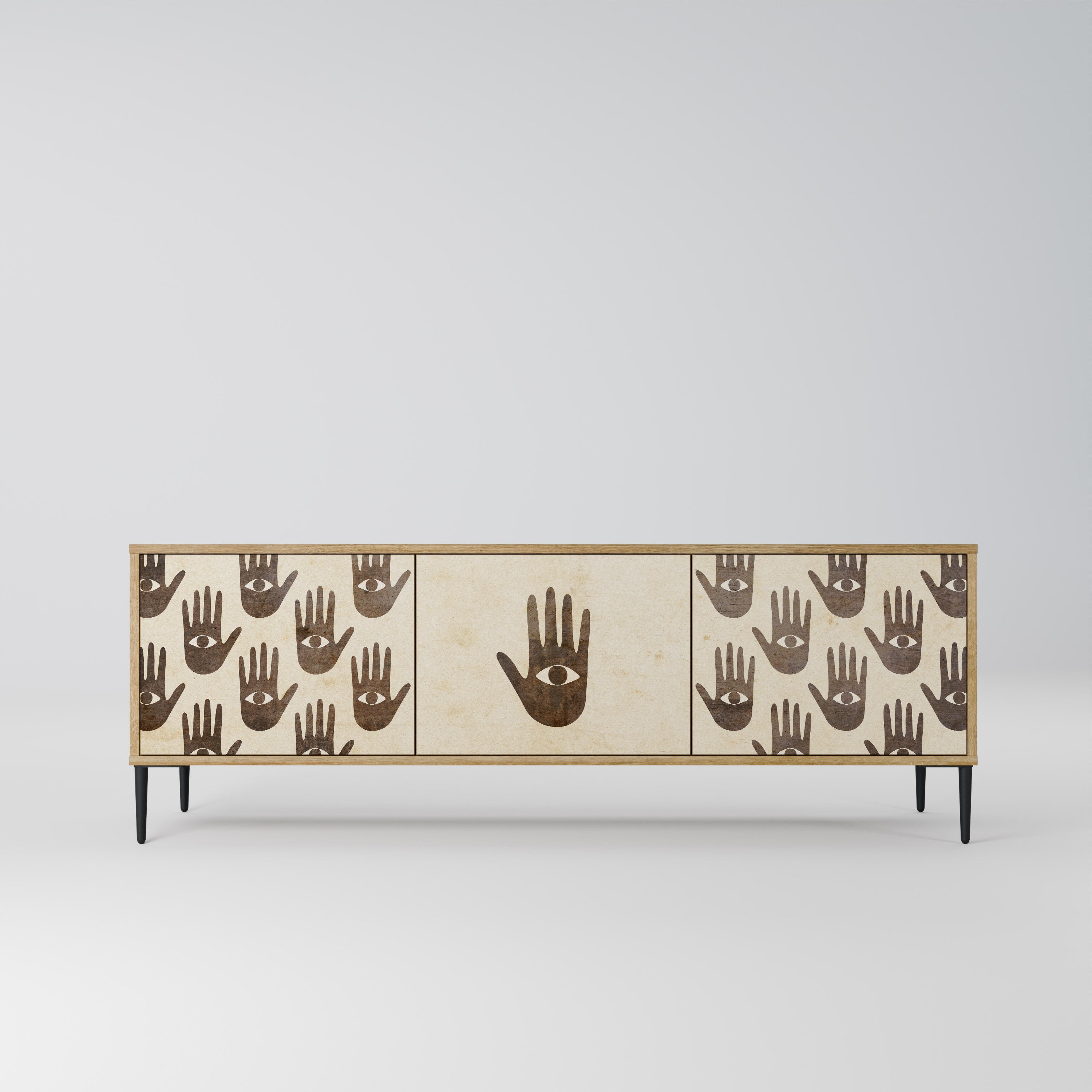 SEE MORE TV-Lowboard mit 3 Türen in Eiche-Optik