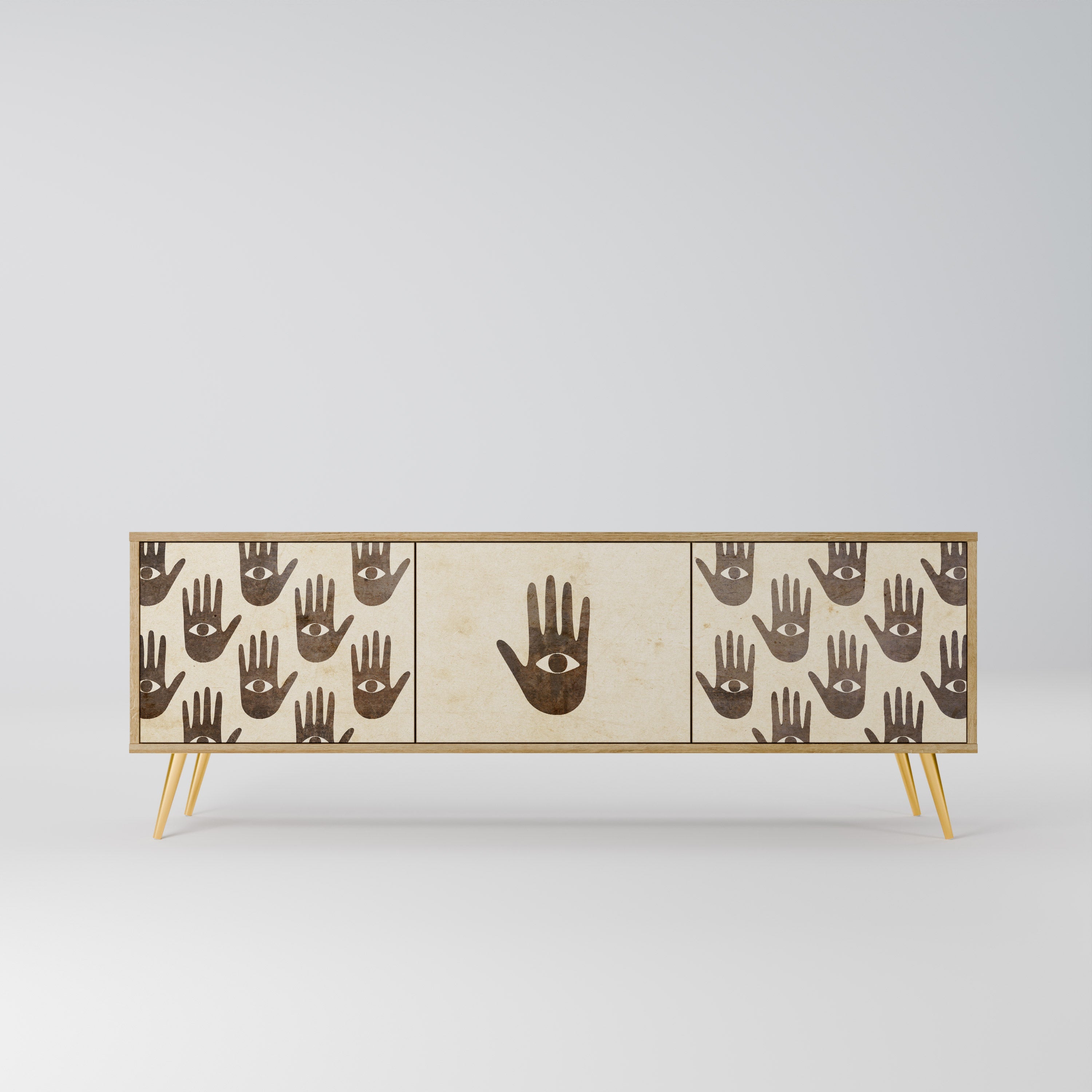 SEE MORE TV-Lowboard mit 3 Türen in Eiche-Optik