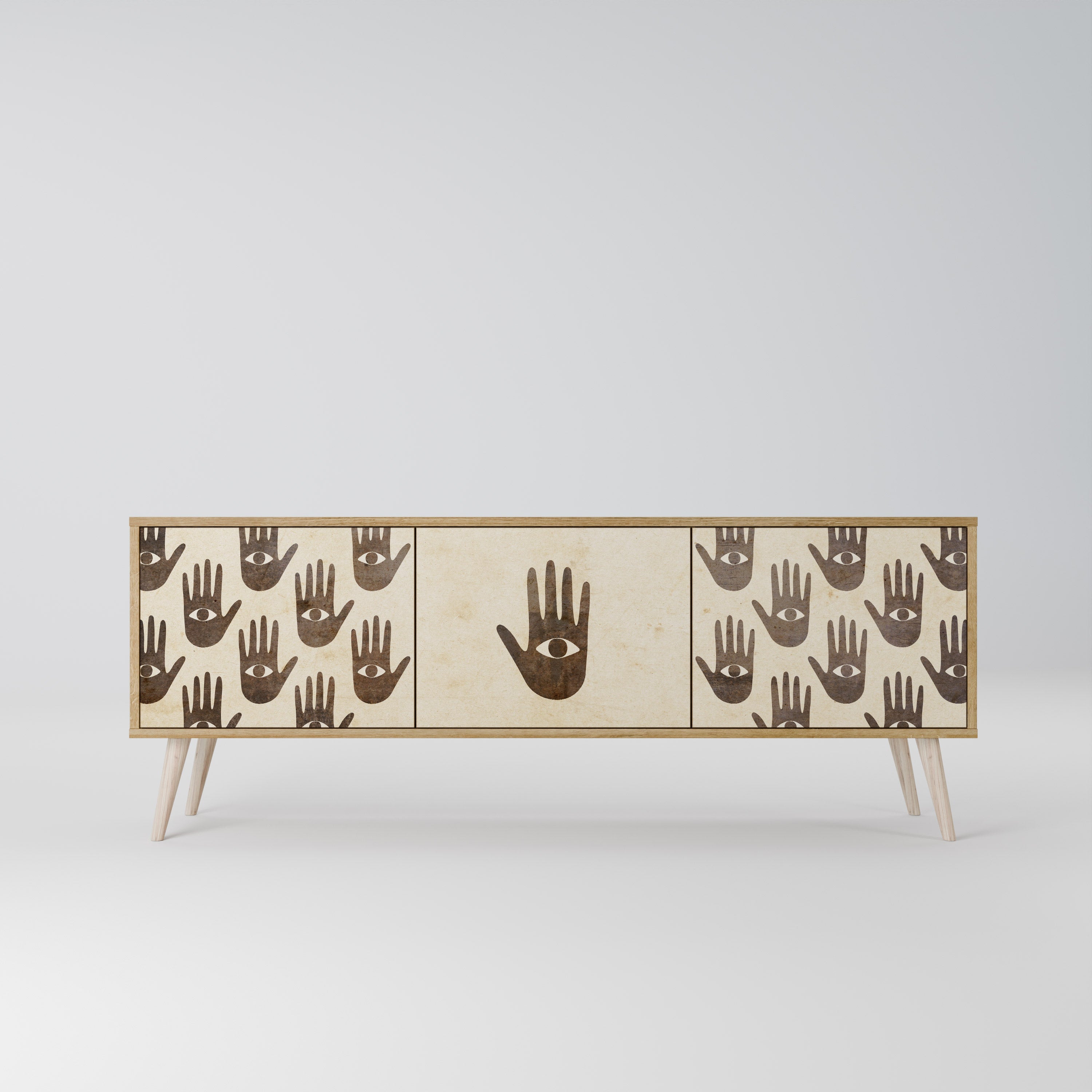 SEE MORE TV-Lowboard mit 3 Türen in Eiche-Optik